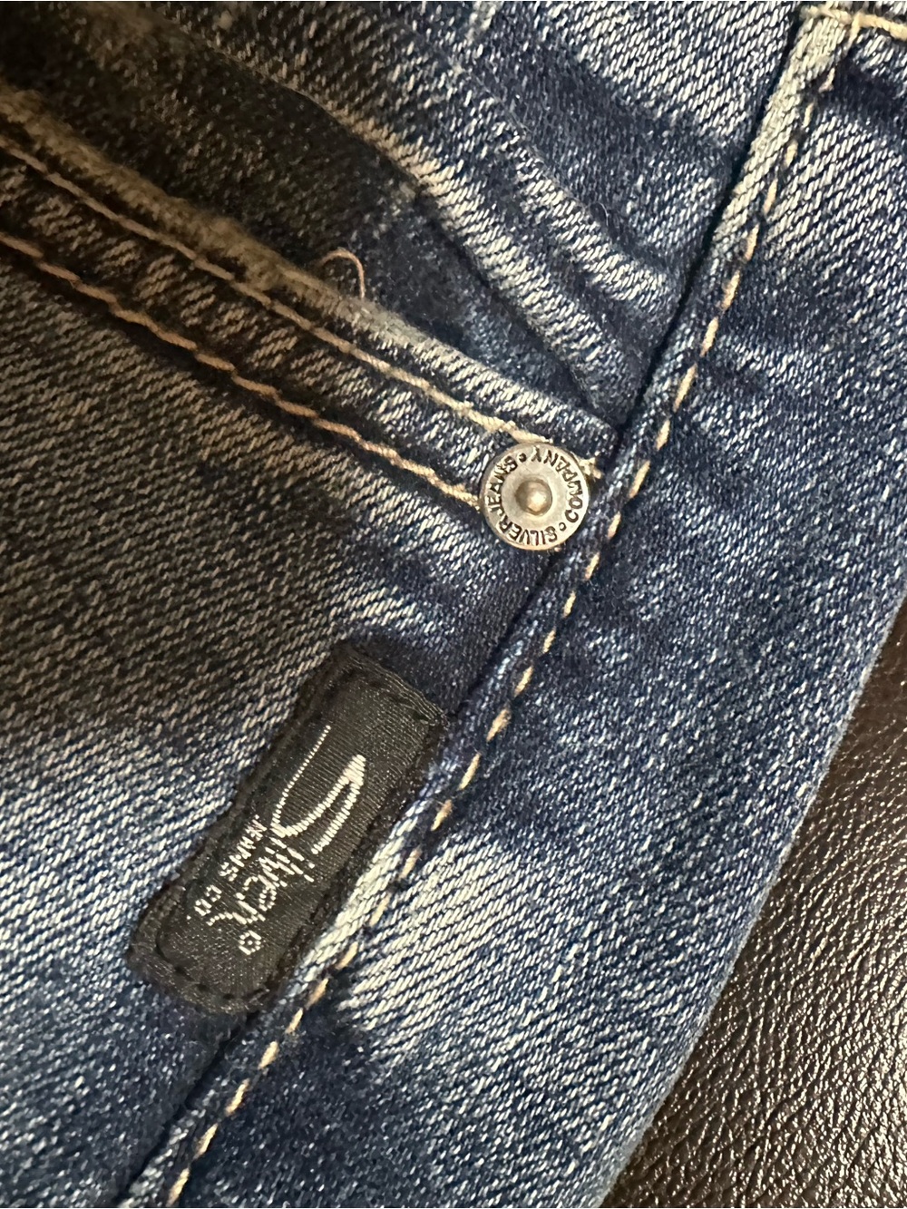 Silver Jeans Distressed Rolled Cuff Denim Shorts in Blue - Picture 3 of 6